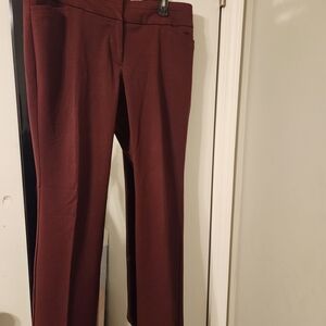 Worthington Women's Straight Leg Pants - Burgundy